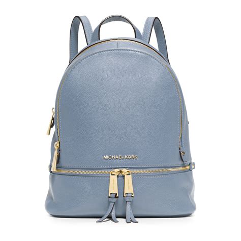 blue michael kors backpack purse.